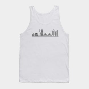 New York Skyline in black with details Tank Top